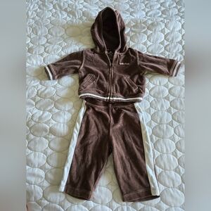 Baby gap velour jump suit Trending Brown 3-6 Month 70s Inspired